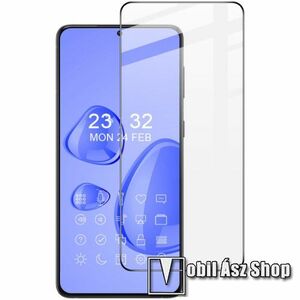 IMAK Pro+ előlap védő karcálló edzett üveg - FEKETE - 9H, A teljes felületén tapad! - SAMSUNG Galaxy S21 Plus 5G (SM-G996B/SM-G996B/DS) - A TELJES KIJELZŐT VÉDI! - GYÁRI kép