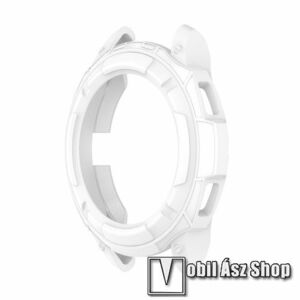 Okosóra szilikontok / műanyag lünetta védő - FEHÉR - SAMSUNG Galaxy Watch4 Classic 42mm (SM-R880) kép