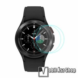 ENKAY okosóra előlap védő karcálló edzett üveg - 2db - 0, 2 mm vékony, 9H, 2.15D, A képernyő sík részét védi - SAMSUNG Galaxy Watch4 Classic 42mm (SM-R880) - GYÁRI kép