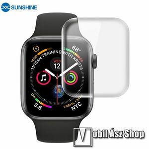 SUNSHINE Hydrogel TPU képernyővédő fólia - Ultra Clear, ÖNREGENERÁLÓ! - 1db, TOKBARÁT - APPLE Watch Series 4 / 5 / 6 / SE / SE (2022) 44mm - GYÁRI kép