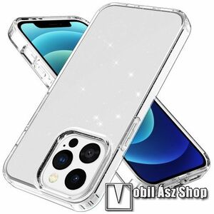 OTT! GLITTER POWDER szilikon védő tok / hátlap - ÁTLÁTSZÓ - csillogó, erősített sarkok - ERŐS VÉDELEM! - APPLE iPhone 13 Pro kép