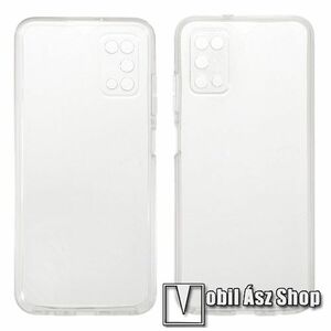 Szilikon védő tok / műanyag hátlap - szilikon előlap és műanyag hátlap védő, 360 fokos védelem! - ÁTLÁTSZÓ - SAMSUNG Galaxy A03s (SM-A037F) kép