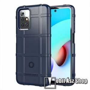 OTT! RUGGED SHIELD szilikon védő tok / hátlap - matt, ERŐS VÉDELEM - SÖTÉTKÉK - Xiaomi Redmi 10 / Redmi 10 Prime / Redmi 10 (2022) kép