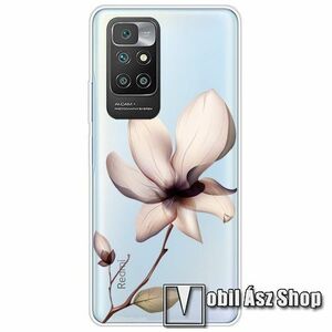 Szilikon védő tok / hátlap - VIRÁG MINTÁS - ÁTLÁTSZÓ - Xiaomi Redmi 10 / Redmi 10 Prime / Redmi 10 (2022) kép