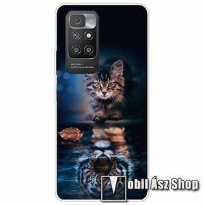 Szilikon védő tok / hátlap - CICA / TIGRIS MINTÁS - Xiaomi Redmi 10 / Redmi 10 Prime / Redmi 10 (2022) kép