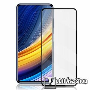 MOCOLO előlap védő karcálló edzett üveg - FEKETE - 9H, 0, 33mm, Arc Edge, A teljes kijelzőt védi, teljes felületén tapad! - Xiaomi Poco X3 GT / Redmi Note 10 Pro 5G (For China Market) - GYÁRI kép