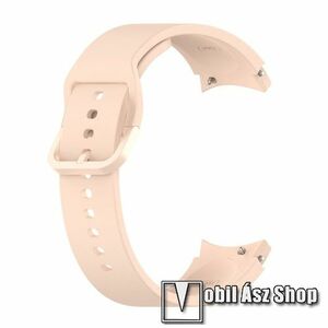 Okosóra szíj - VILÁGOS RÓZSASZÍN - szilikon - 132mm+88mm hosszú, 20mm széles - SAMSUNG Galaxy Watch4 Classic 46mm (SM-R890) / Watch4 Classic 42mm (SM-R880) / Watch4 44mm (SM-R870) / Watch4 40mm (SM-R860) kép