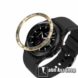Okosóra lünetta védő rozsdamentes acél - ARANY / FEKETE - SAMSUNG Galaxy Watch4 Classic 42mm (SM-R880) kép