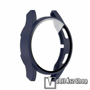 Okosóra műanyag védő tok / keret - ÉJKÉK - 9H edzett üveg előlap védő is! - SAMSUNG Galaxy Watch4 40mm (SM-R860) kép