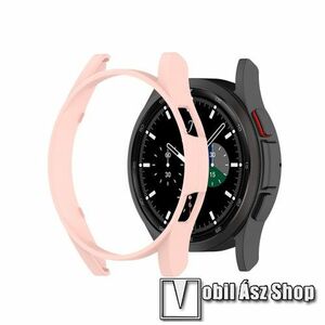 Okosóra műanyag védő tok / keret - RÓZSASZÍN - SAMSUNG Galaxy Watch4 Classic 46mm (SM-R890) kép