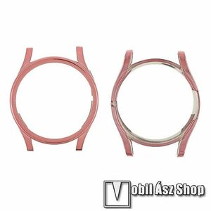 Okosóra szilikon védő tok / keret - GALVANIZÁLT RÓZSASZÍN - Szilikon előlapvédő is! - SAMSUNG Galaxy Watch4 44mm (SM-R870) kép