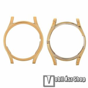 Okosóra szilikon védő tok / keret - GALVANIZÁLT ARANY - Szilikon előlapvédő is! - SAMSUNG Galaxy Watch4 44mm (SM-R870) kép