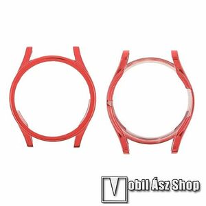 Okosóra szilikon védő tok / keret - GALVANIZÁLT PIROS - Szilikon előlapvédő is! - SAMSUNG Galaxy Watch4 40mm (SM-R860) kép