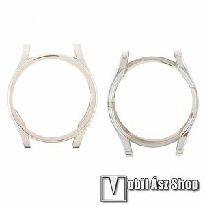 Okosóra szilikon védő tok / keret - GALVANIZÁLT EZÜST - Szilikon előlapvédő is! - SAMSUNG Galaxy Watch4 40mm (SM-R860) kép