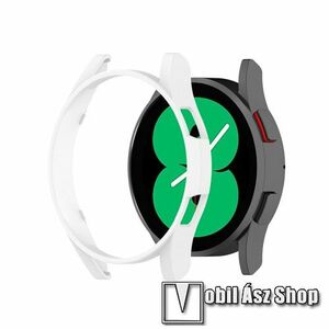 Okosóra műanyag védő tok / keret - FEHÉR - SAMSUNG Galaxy Watch4 44mm (SM-R870) kép