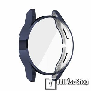 Okosóra szilikon védő tok / keret - GALVANIZÁLT ÉJKÉK - Szilikon előlapvédő is! - SAMSUNG Galaxy Watch4 40mm (SM-R860) kép