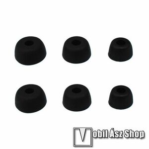 UNIVERZÁLIS headset / fülhallgató fülgumi - 3pár / 6db, 2db S-es, 2db M-es, 2db L-es méretű - Jabra Elite 75t / 65t / Active / Sport Evolve kompatibilis - FEKETE kép