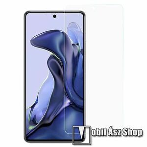 Előlap védő karcálló edzett üveg - 0, 3 mm vékony, 9H, Arc Edge, A képernyő sík részét védi - Xiaomi 11T / 11T Pro kép