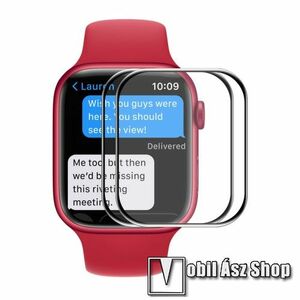 ENKAY Okosóra Flexible Nano Glass rugalmas edzett üveg - 2db, 9H, 3D - A TELJES ELŐLAPOT VÉDI! - FEKETE - APPLE Watch Series 7 (41mm) / Series 8 (41mm) / Series 9 (41mm) - GYÁRI kép