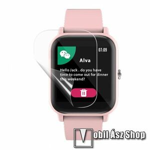 Blackview R3, TPU okosóra képernyővédő fólia, 1db, Clear, törlőkendővel kép