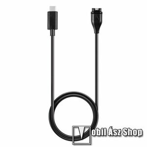 Okosóra töltő - Type-C-s csatlakozó, 1m hosszú kábel - Garmin Fenix 5 / 5S / 5X / 5X Plus / 5X Plus Sapphire / 6X / 6X Sapphire / 6X Pro / 6X Pro Solar / 6X Pro Sapphire / Garmin Forerunner 935 / Vivoactive 3 / 3 / 4S / Music / Vivosport kép