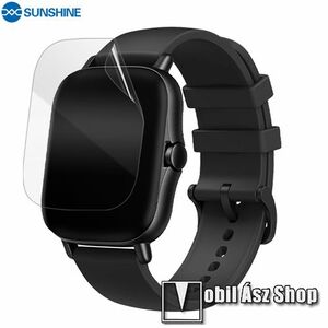 Xiaomi Amazfit GTS 2, GTS 2e, Zepp E Square, Sunshine Hydrogel TPU okosóra képernyővédő fólia, Ultra Clear, Önregeneráló!, 1db kép