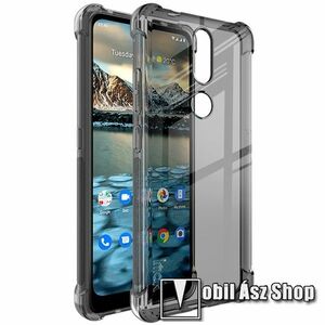IMAK Silky szilikon védő tok / hátlap - SZÜRKE - ERŐS VÉDELEM! - képernyővédő fóliával! - NOKIA 2.4 (2020) - GYÁRI kép