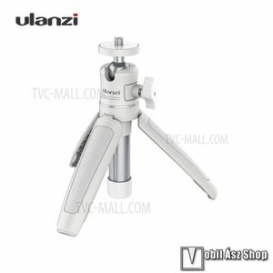ULANZI MT-08 selfie bot és tripod állvány - kihúzható teleszkópos kar, állítható magasság 15cm-27cm-ig, 1/4"-os rögzítő univerzális csavarral, 360 fokban forgatható, csúszásgátló, CSAK AZ ÁLLVÁNY TARTOZÉK - FEHÉR kép
