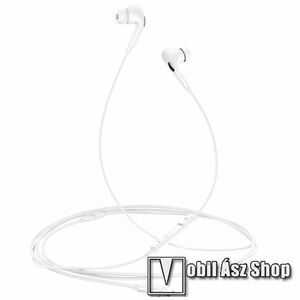 USAMS EP-41 lightning SZTEREO fülhallgató - lightning, mikrofon, 96dB, 16Ω, felvevő gomb, hangerőszabályzó, 1.2m-es vezetékkel - FEHÉR - US-SJ453 - GYÁRI kép