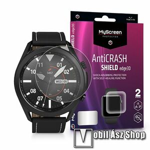 MyScreen Protector AntiCrash Shield Edge3D okosóra képernyővédő fólia - Ultra Clear, ÖNREGENERÁLÓ! - 2db - SAMSUNG Galaxy Watch3 45mm (SM-R845F) - GYÁRI kép