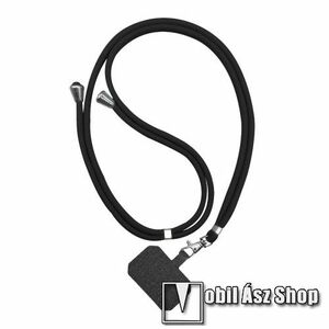 UNIVERZÁLIS tokba helyezhető nyakpánt - tokba helyezhető tartó rész, szövettel bevont, 160cm hosszú - FEKETE kép