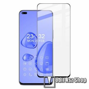 IMAK Pro+ előlap védő karcálló edzett üveg - FEKETE - 9H, A teljes felületén tapad! - A TELJES KIJELZŐT VÉDI - HUAWEI nova 8i - GYÁRI kép
