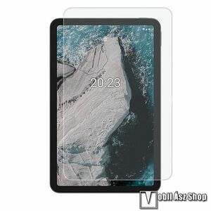 Előlap védő karcálló edzett üveg - 0, 3mm vékony, 9H, Arc Edge, A képernyő sík részét védi - NOKIA T20 kép