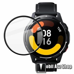 IMAK Flexible Nano Glass rugalmas edzett üveg - 1db, 9H, 3D, A teljes felületén tapad! - A TELJES ELŐLAPOT VÉDI! - FEKETE - Xiaomi Watch Color 2 - GYÁRI kép