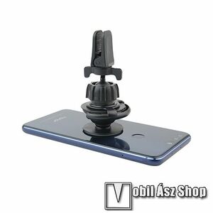 UNIVERZÁLIS autós / gépkocsi tartó - FEKETE - szellőzőrácsra rögzíthető, 360°-ban forgatható, akasztós bölcső kép