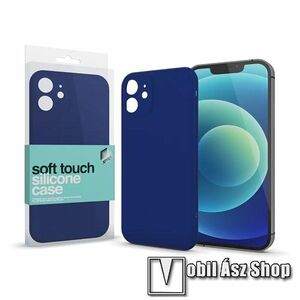 Xpro Soft Touch szilikon védő tok / hátlap - kameravédelemmel, mikroszálas szövettel bevont belsővel - SÖTÉTKÉK - SAMSUNG Galaxy A52 5G (SM-A526F) / A52 4G (SM-A525F) / A52s 5G (SM-A528B / SM-A528B/DS) - GYÁRI kép