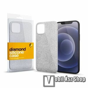 Xpro Diamond szilikon védő tok / hátlap - CSILLÁMOS - EZÜST - APPLE iPhone 13 mini - GYÁRI kép