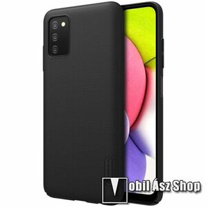 NILLKIN SUPER FROSTED műanyag védő tok / hátlap - érdes felület - FEKETE - SAMSUNG Galaxy A03s (SM-A037F) - GYÁRI kép