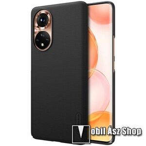 NILLKIN SUPER FROSTED műanyag védő tok / hátlap - érdes felület - FEKETE - asztali tartó állvánnyal! - HUAWEI nova 9 / Honor 50 - GYÁRI kép