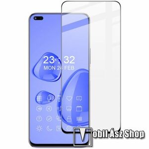 IMAK Pro+ előlap védő karcálló edzett üveg - FEKETE - 9H, A teljes felületén tapad! - A TELJES KIJELZŐT VÉDI - HUAWEI nova 8i / Honor 50 Lite / Honor X20 - GYÁRI kép