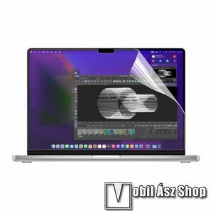 ENKAY képernyővédő fólia - HD Clear - 1db, törlőkendővel, PET (műanyag), A TELJES KIJELZŐT VÉDI! - APPLE MacBook Pro 16.2 (A2485) kép