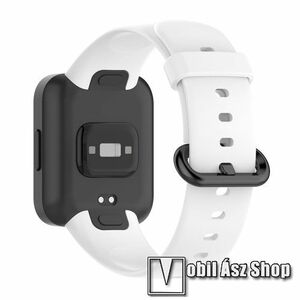 Okosóra szíj - szilikon - 85 + 120mm hosszú - FEHÉR - Xiaomi Redmi Watch 2 / Redmi Watch 2 Lite / Poco Watch kép