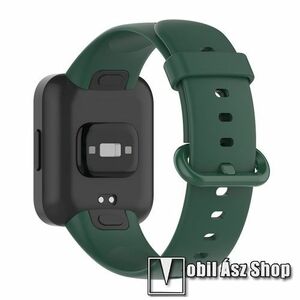 Okosóra szíj - szilikon - 85 + 120mm hosszú - ZÖLD - Xiaomi Redmi Watch 2 / Redmi Watch 2 Lite / Poco Watch kép