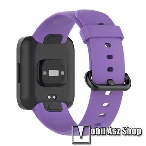 Okosóra szíj - szilikon - 85 + 120mm hosszú - LILA - Xiaomi Redmi Watch 2 / Redmi Watch 2 Lite / Poco Watch kép