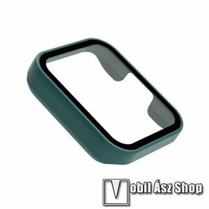 Okosóra műanyag védő tok / keret - ZÖLD - 9H edzett üveg előlap védő is! - Xiaomi Redmi Watch 2 / Poco Watch kép