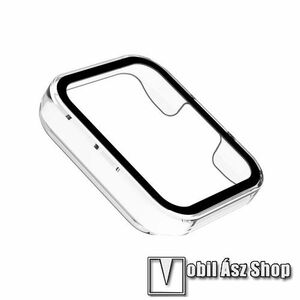 Okosóra műanyag védő tok / keret - ÁTLÁTSZÓ - 9H edzett üveg előlap védő is! - Xiaomi Redmi Watch 2 / Poco Watch kép