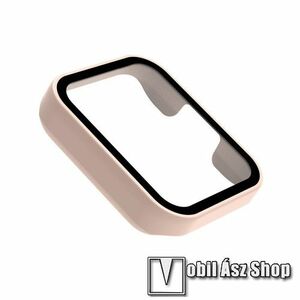 Okosóra műanyag védő tok / keret - RÓZSASZÍN - 9H edzett üveg előlap védő is! - Xiaomi Redmi Watch 2 / Poco Watch kép