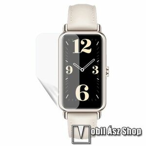 Huawei Watch Fit mini, TPU okosóra képernyővédő fólia, 1db, Clear, törlőkendővel kép