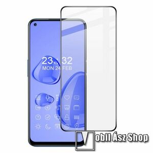 IMAK Pro+ előlap védő karcálló edzett üveg - FEKETE - 9H - A TELJES KIJELZŐT VÉDI! - Realme Narzo 30 5G - GYÁRI kép