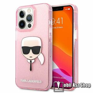 KARL LAGERFELD szilikon védő tok / hátlap - RÓZSASZÍN - APPLE iPhone 13 Pro Max - KLHCP13XKHTUGLP - GYÁRI kép